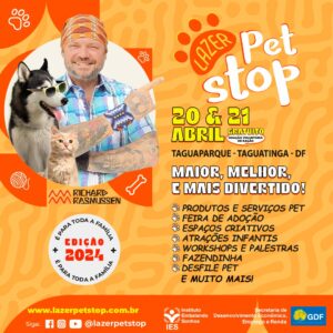 Richard Rasmussen participa do Lazer Pet Stop gratuito no TaguaParque dias 20 e 21 de abril