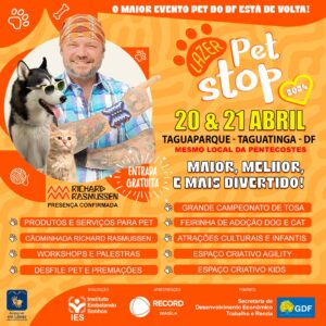 Confira as atrações do Lazer Pet Stop dias 20 e 21 de abril